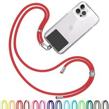 Cell Phone Lanyard Red - Comfortable Universal Smartphone Lanyard - Easy to U...