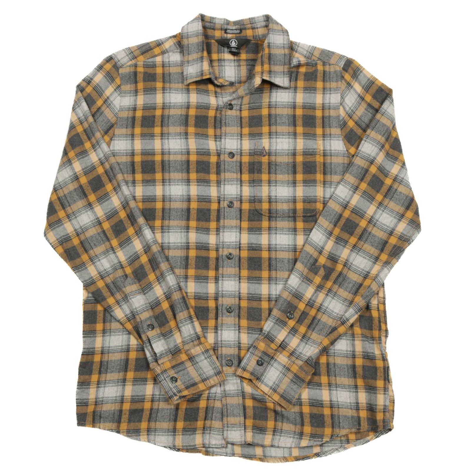 VOLCOM Flannel Shirt Small Check Plaid Pattern Skate Vintage-image
