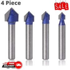 Industrial Grade 1/4in Shank V 90 Degree Groove Router Bit Set Cnc Engraving Bit