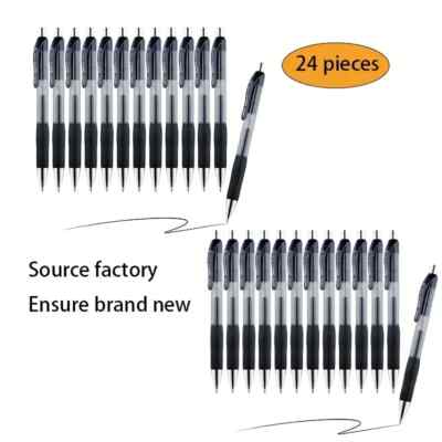 12 Neutral Pens, Medium Point, Black Ink, Retractable Gel Ink Ball Pen, Fast Dry