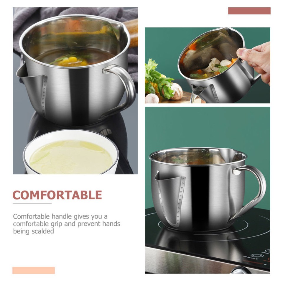 2 Count Cooking Oil Strainer Soup Separation Cup Kitchen Olives eBay