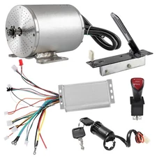 1800W 48V Brushless Electric Motor Kit Controller Pedal E-Bike Go Kart ATV Trike