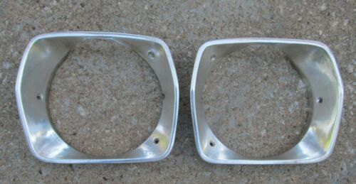 1975 1976? Plymouth Duster front headlight trim bezels Bezel Pair #2 NICE