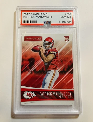 2017 Panini Rookies & Stars Red #201 Patrick Mahomes II RC PSA 10 Chiefs