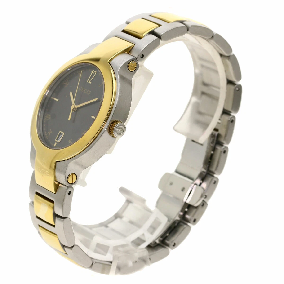 GUCCI Round face Watches 8900M Stainless Steel/SSxGP mens