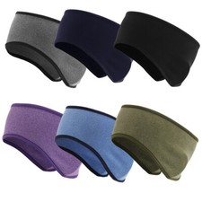 1/2X Fleece Ear Warmers Headband Winter Running Yoga Ski Ear Muffs for Men Women