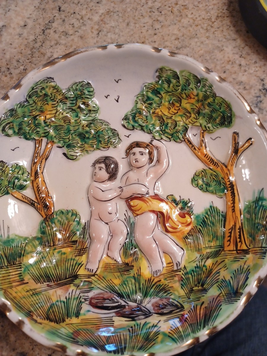 2 Vintage CAPODIMONTE Italian Hand-painted Porcelain 5