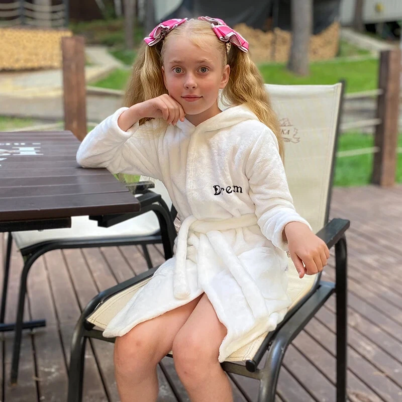 Sleepwear Robe Autumn Winter Flannel Bathrobe for Comfort Kids Homewear 2-8 Year - Image 2 of 4