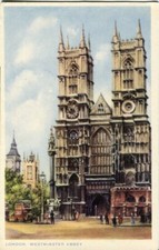 London Westminster Abbey alte Postkarte "Tokim" Produktion unbespielt