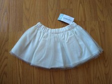 Carter's Girls TuTu Skirt Size 3 Months Baby Infant White Glitter NEW NWT