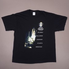 Space Shuttle Program NASA All Missions T Shirt Mens XL Black Short Sleeve EUC