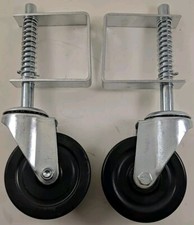 2 Pack 4 Inches Spring Loaded Gate Wheel, Heavy Duty Gate Casters with Spring...