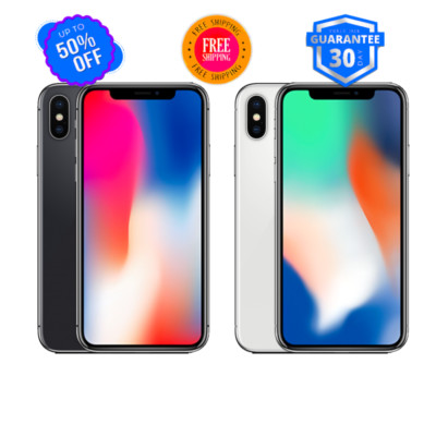 Apple iPhone X Unlocked 64GB 256GB iOS Cricket Verizon At&t Spectrum T-Mobile 4