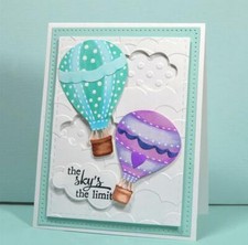 Hot Air Balloons Dies Metal Cutting Dies Embossing Stencil Scrapbook Template