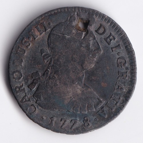 Peru 1778 1r One Real Silver Coin King Charles IV .900 Silver - Picture 2 of 2