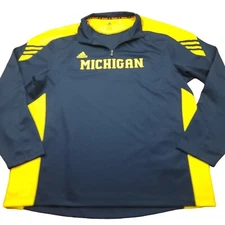 Adidas Mens XL Climalite Scorch Michigan Wolverines Performance 1/4 Zip NCAA