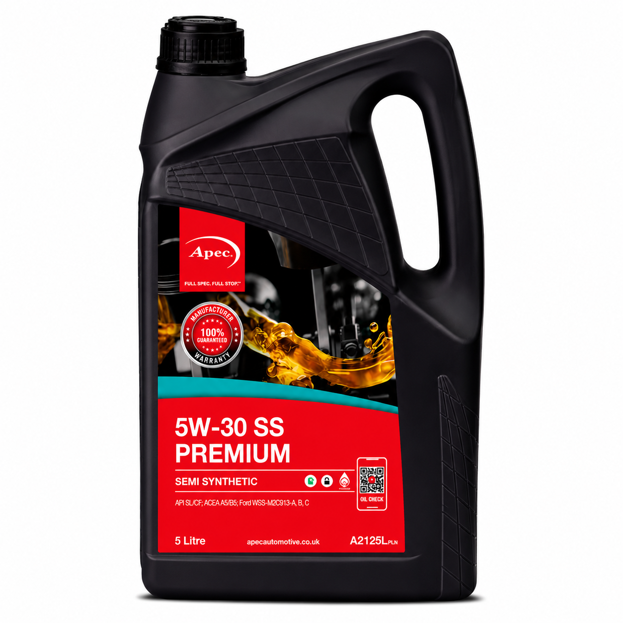 APEC 5W-30 SS PREMIUM Semi-Synthetic Engine Oil 5L | ACEA A5/B5, A1/B1