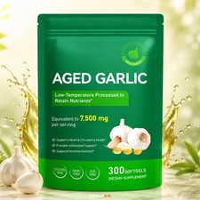 Best Aged Garlic Extract, 300 Softgels, 7500mg Odorless  Heart  Immune Pack 1