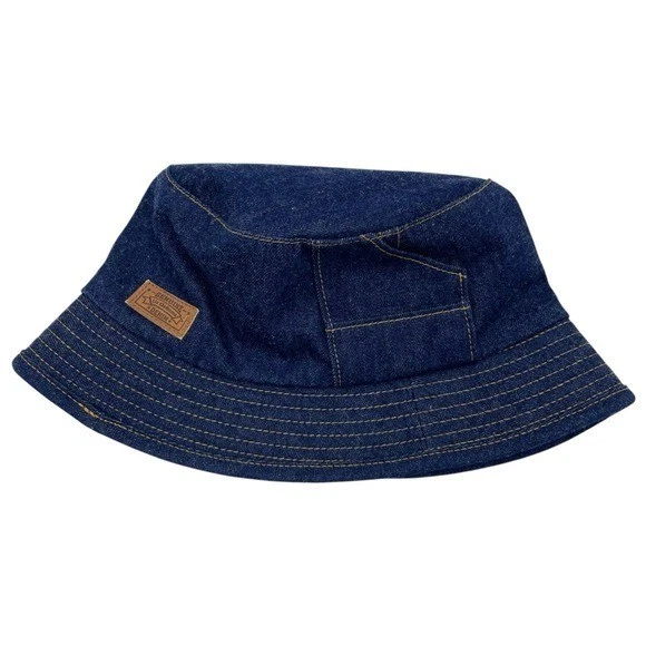 Liz Claiborne Denim Hat Liz Claiborne Hat Denim Embroidered American Flag Made In  main image 2