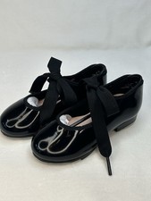 capezio Girls Toddler Jr. Tyette Tap Dance shoes N625C Black Patent 7.5W Toddler