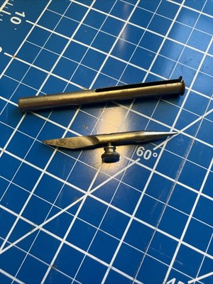 Vintage Antique Sewing Tool Metal Adjustable Dual End Stiletto Punch And Blade