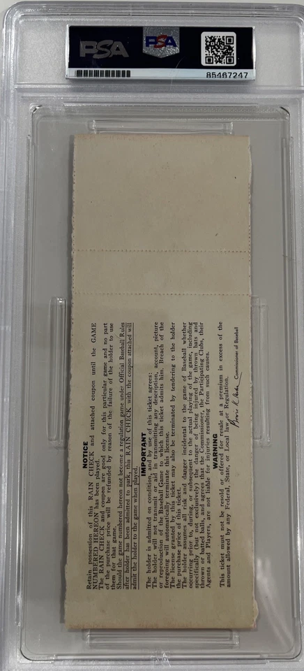 Nolan Ryan Signed 1969 World Series Astrodome Ticket PSA Auto 10 - Image 2 of 2