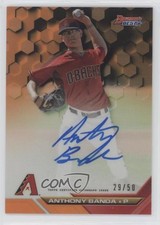2016 Bowman's Best of Orange Refractor 29/50 Anthony Banda #B16-AB Auto 2r7