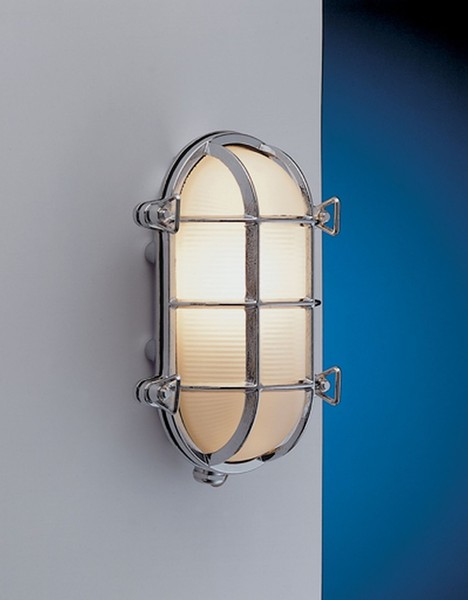 Chrom AußEnwandleuchte Led Aus Messing IP54 Maritime Lampe Jugendstil Antik-image
