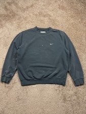 Vintage Nike Mini Swoosh Faded Black Y2k Crewneck Sweatshirt Men  s Large