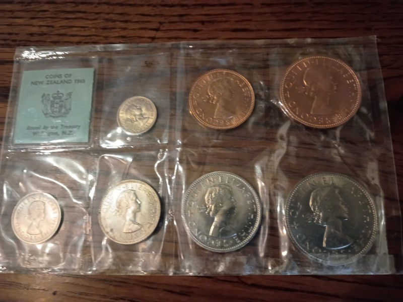RARE New Zealand 1965 Specimen Proof Coins Set (Original Mint Packaging) VINTAGE