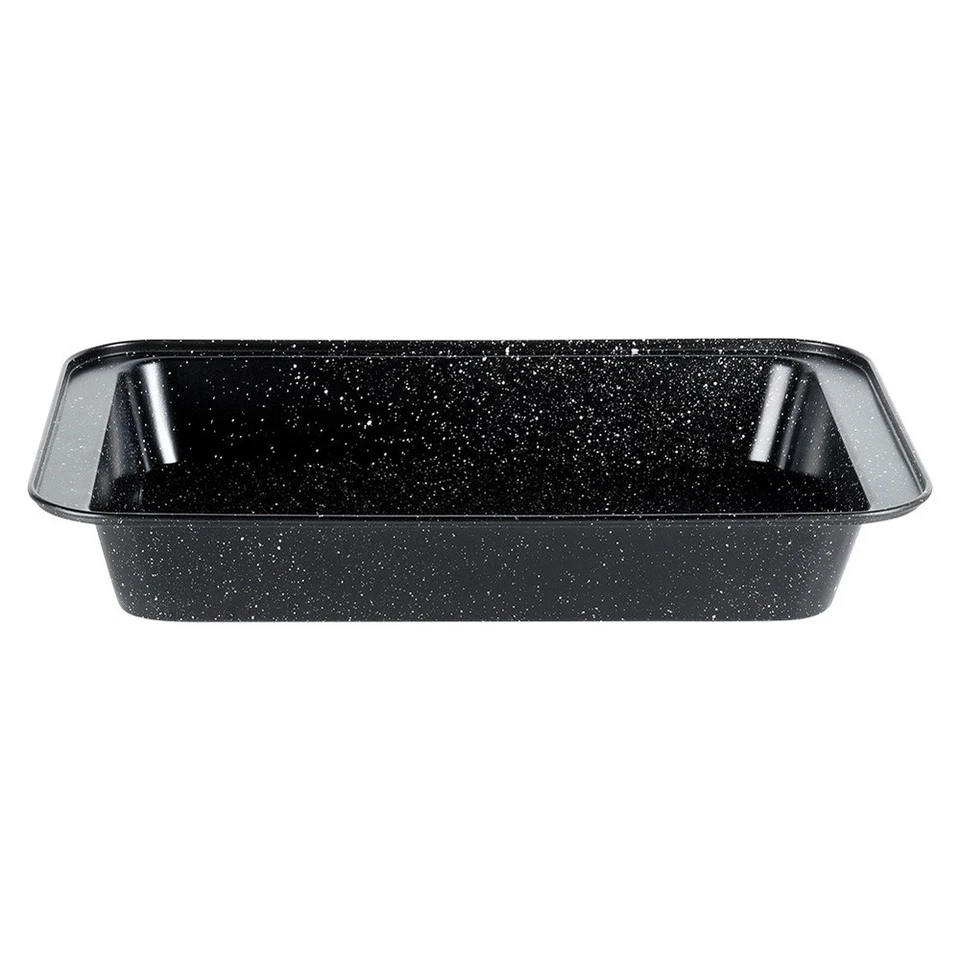 Backblech Ofenblech Kuchenblech Backform mit Granitbeschichtung 37,5x25,5x5 cm - Bild 3 von 4