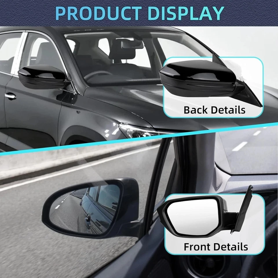 Left Driver Side Power Door Mirror Fit for Honda Civic 2016 2017 2018 ... - Image 3 of 4