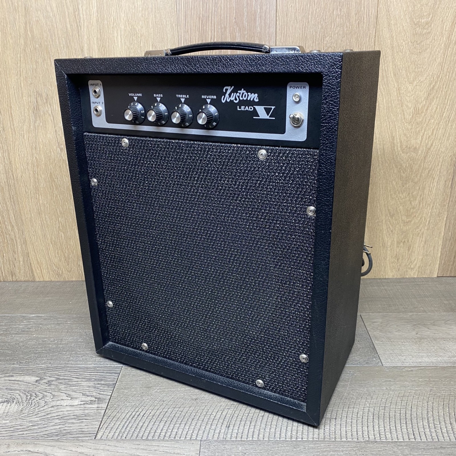 Vintage Kustom Lead V Guitar Combo Amp Amplifier 35W Reverb Clean Works Perfect