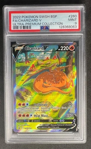 Charizard V PSA 9 Full Art Ultra Premium Collection 2022 #260 Mint Pokémon TCG