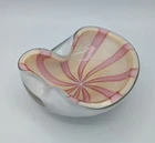 Whimsical Vintage Alfredo Barbini Murano Art Glass "Circus Tent" Candy Bowl