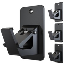 Adhesive No Drill Curtain Rod Brackets - Heavy Duty 30LB Holders for Bathroom Be