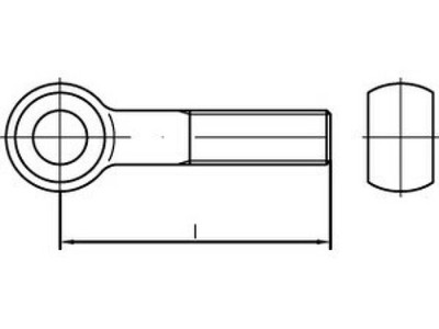 10 x Augenschrauben, Produktklasse B mg DIN 444 Messing BM 10 x 90, CAB FASTENIN