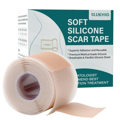 Silicone Scar Sheets 1.6''x 79'' -  Scar Removal Tape for All Skin Types