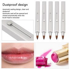 5Pcs Lip Brush Retractable Portable Multipurpose Single Ended Nylon Lip Make BLW