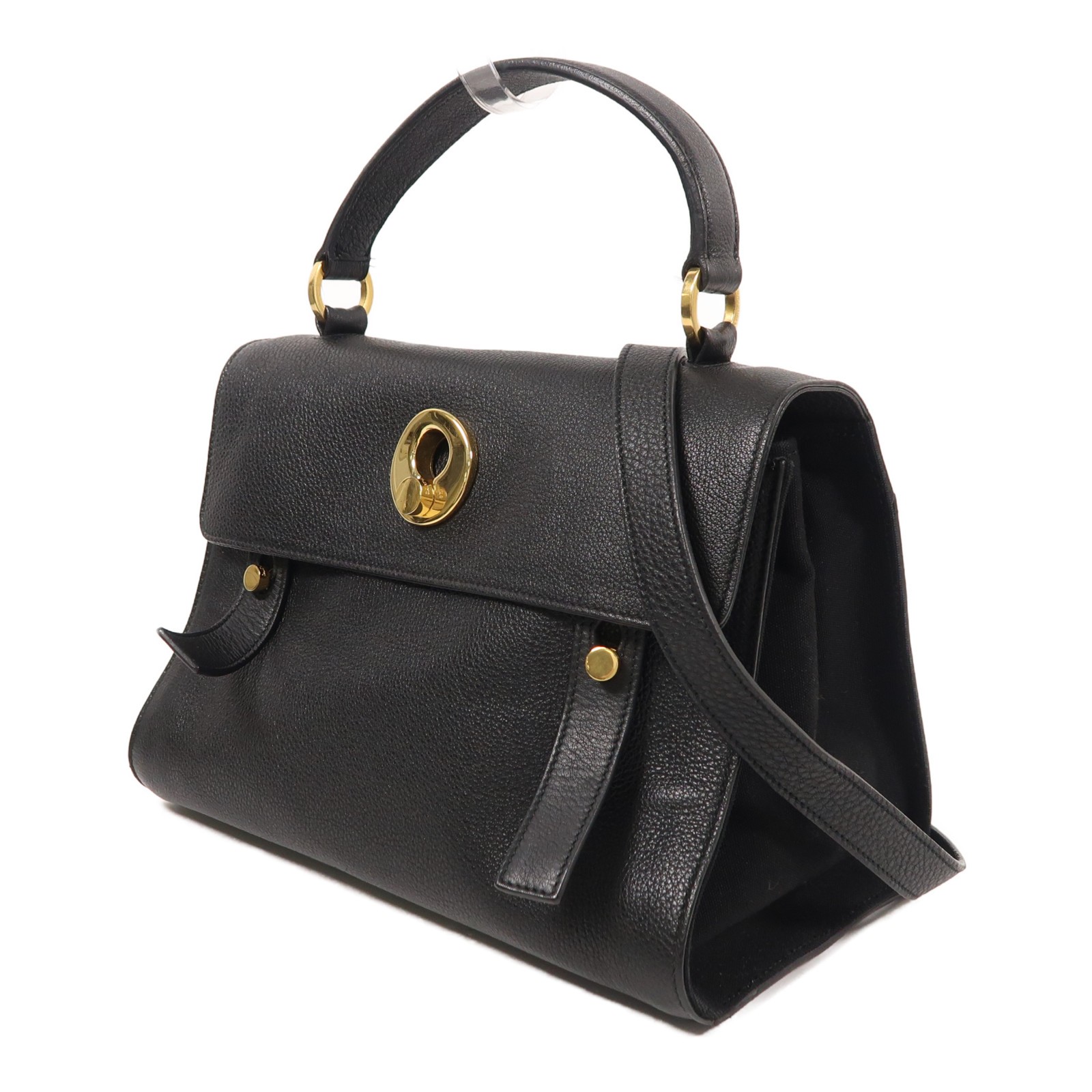Borsa YVES SAINT LAURENT YSL GHW 2 vie 313499 pelle di vitello tela nera