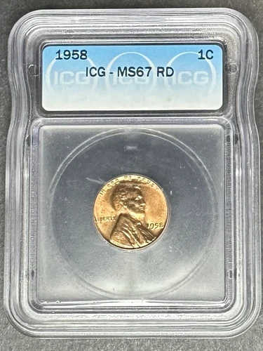 1958 Lincoln Wheat Cent ICG MS-67 RD, Buy 3 Items, Get $5 Off!!!
