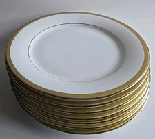 Lote de 7 platos de ensalada de almuerzo Charter Club Grand Buffet clásico dorado 9 1/4"