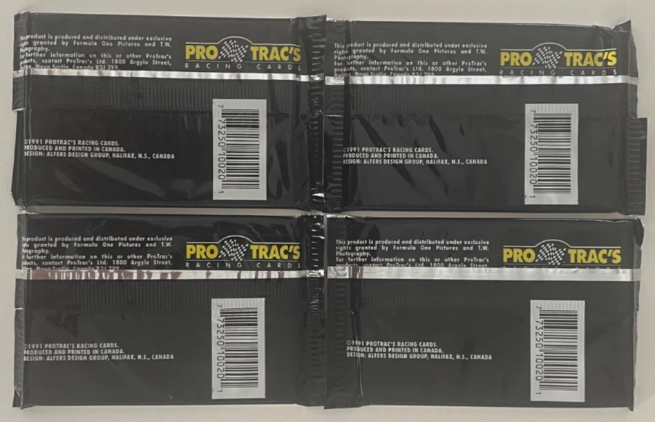 1991 Vintage Pro Trac's Formula 1 Premier Racing Card Series 4-Packs of Cards - Image 2 of 2