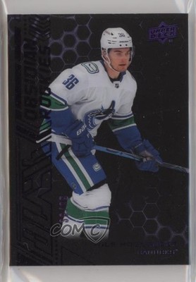 2020-21 SPx UD Black Obsidian Rookies Purple 30/99 Nils Hoglander #OR-2 RC 0v7
