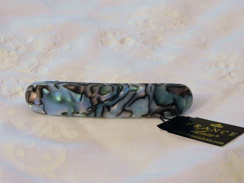 France Luxe Classic KALA Barrette handmade French clip blues - Image 2 of 4