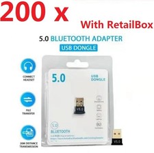 LOT 200pcs Mini USB Bluetooth V5.0 Adapters Receiver For PC Laptop Win 7 8 10 11