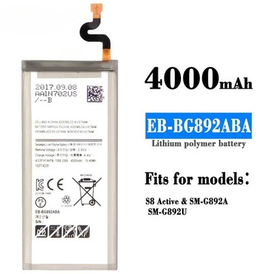 For Samsung Galaxy S8 Active G892A G892 EB-BG892ABA 4000mAh Replacement Battery