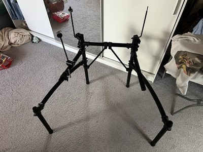 Hochwertiges E-Drum Rack (Schwarz / Gebogene Seitenteile)   für Alesis, Roland