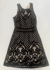 Chelsea 28 Women Size XS Black Lace Sleeveless Mini Dress Lined