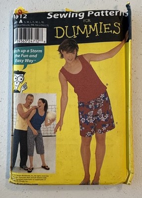 Simplicity 9612 Size S-XL Teens Pants Or Shorts & Knit Tank Top